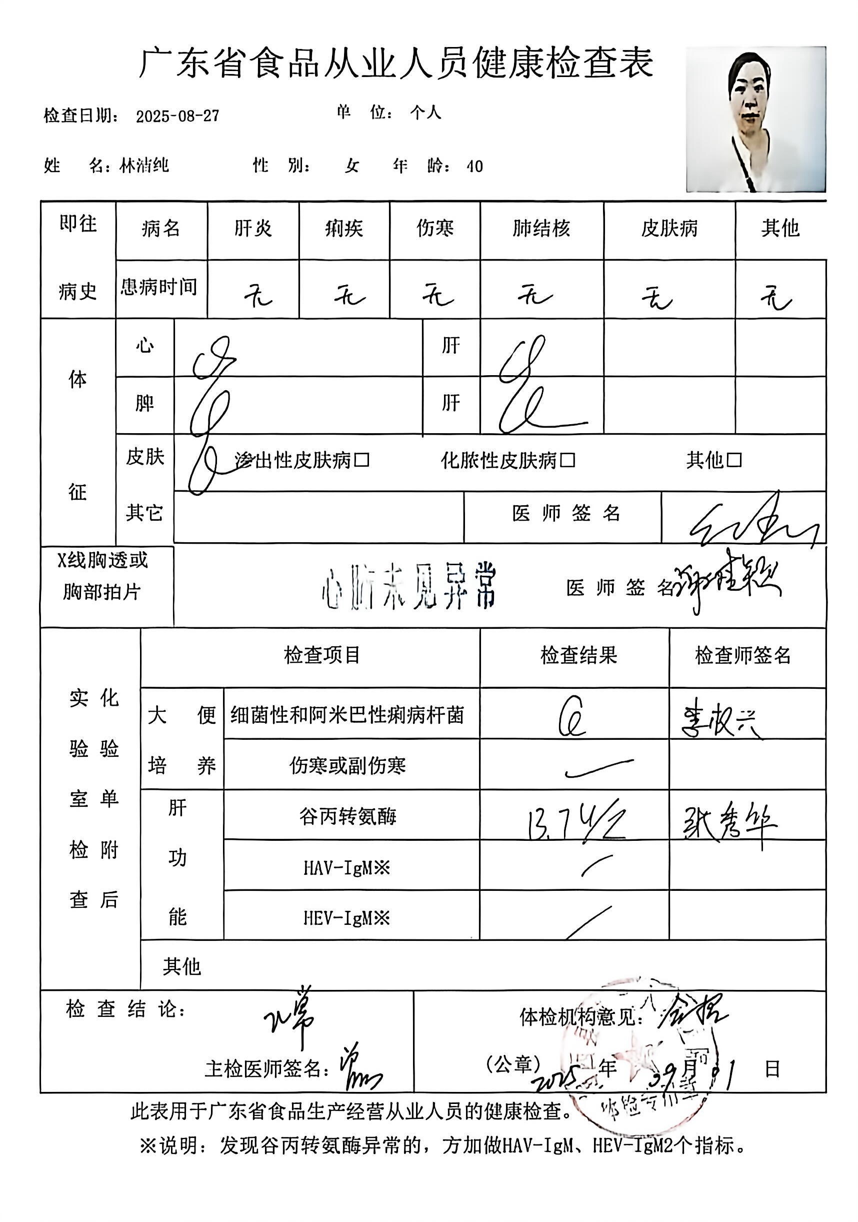 2024.9獲得月嫂健康證